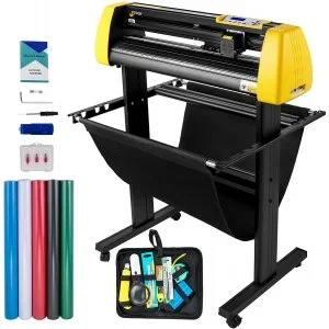 VEVOR Plotter de Découpe Vinyle 870 mm, Traceur de Coupe pour l’Impression de Vinyle, Découpe Automatique des Contours de Caméra, Écran LCD, Force et Vitesse Réglables, Compatible avec Windows