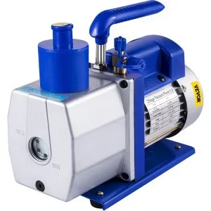 VEVOR Pompe à Vide Climatisation 6CFM 1/2HP, Pompe à Vide Réfrigération HVAC Anti-Reflux Huile 0,3Pa pour Climatiseur, Clim Domestique Voiture Automobile Réfrigérateur Industrielle