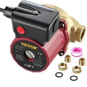 VEVOR Pompe de Silencieux Pompe à Eau Domestique avec Débit Maximal 50 L/min Hauteur 6 m Boîtier de Pompe en Fonte Tête de Pompe en Laiton pour Faciliter la Circulation d’Eau