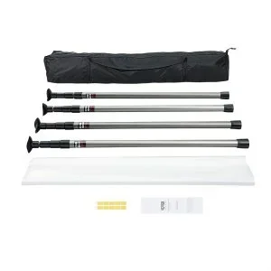 VEVOR Porte Anti-Poussière Barrière Anti-Poussière 10x4m 4 Poteaux Télescopiques