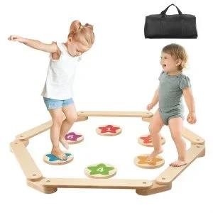 VEVOR Poutre d&rsquo;équilibre pour enfant tout-petits pierres de gué gymnastique 6PCS