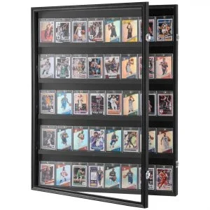 VEVOR Présentoir pour 35 cartes de sport, 617x775x55 mm, vitrine d&rsquo;affichage pour cartes de football, protection UV 98 % en verre PC transparent verrouillable pour cartes à collectionner, basket-ball