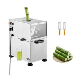 VEVOR Presse à Canne à Sucre Électrique Capacité de 300 kg/h avec 4 Rouleaux