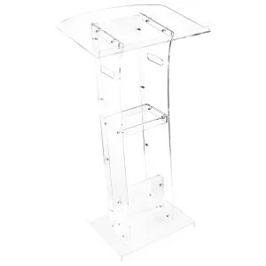 VEVOR Pupitre de Conférence Podium en Acrylique 109 cm pour Présentation Classe