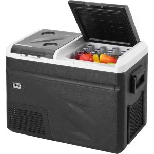 VEVOR Réfrigérateur Portable 36 L, Mini Frigo de Voiture 12 V avec Fonction de Fabrication de Glace, Glacière à Zone Unique -20 °C à 20 °C Réglable, Congélateur à Compression pour Maison Camping