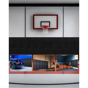 VEVOR Rembourrage mural gym tapis de protection imperméable durable 50 mm noir
