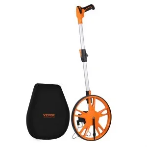 VEVOR Roue de Mesure 317,5 mm Odomètre de Distance 99999,9 pi Roue de Mesure Poignée Pliable 100-40 cm Comptage Mécanique Unité en Pieds avec Sac à Dos pour Mesurer Routes Chemins Pierre Terre Gazon