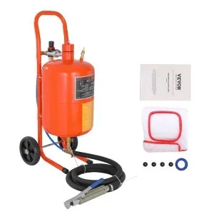 VEVOR Sableuse Haute Pression 18,92 L Kit de Sablage à Air 60-110 PSI Réservoir de Sablage Abrasif Portable avec 4 Buses en Céramique et Séparateur Huile-eau pour Élimination Peinture, Taches, Rouille