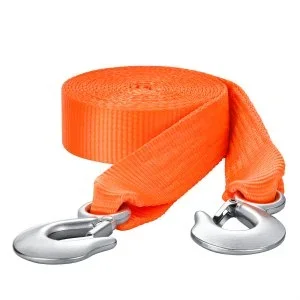 VEVOR Sangle Remorquage avec Crochets 50,8 mm x 6,1 m Résistance Rupture 7711 kg