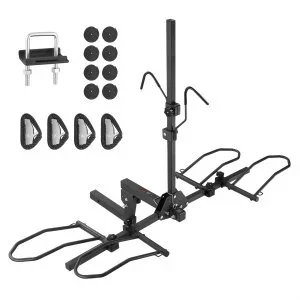 VEVOR – support d’attelage pour 2 vélos, support pliable de 160lb, pour voiture, camion, SUV, récepteur de 2 pouces, Interface rectangulaire
