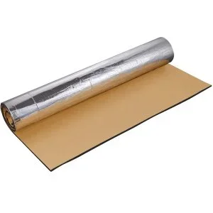 VEVOR Tapis d’Isolation Phonique 10 mm Insonorisation Voiture 1,5 m² Matériau Insonorisant Mousse Haute Densité Barrière Thermique Tapis d’Isolation Acoustique Structure Imperméable à Double Couche