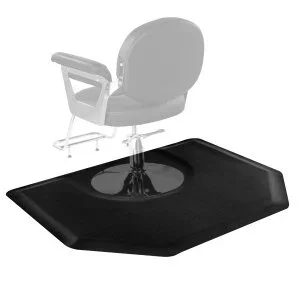 VEVOR Tapis de Chaise de Salon Coiffure Hexagonal Surface en PVC 1225x1505x13 mm