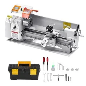 VEVOR Tour à Métaux d’Établi Filetage Électrique Alimentation Auto 220×450 mm
