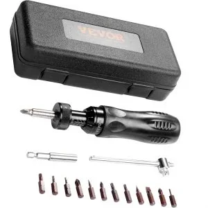 VEVOR Tournevis dynamométrique réglable, plage 6,35 mm, 1,1-7,9 Nm avec incrément de 0,1 Nm
