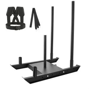 VEVOR Traineau de Puissance, Luge de Force pour Plaque de Poids de 5 cm, Équipement d’Entraînement en Acier, pour Exercices Athlétiques et Amélioration de la Vitesse, Fitness Musculation Gym Domicile