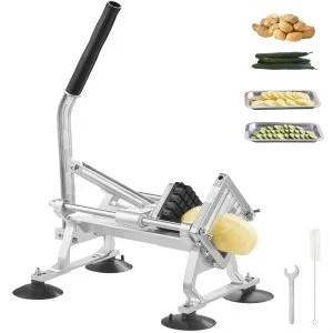 VEVOR Trancheuse à Légumes Fruits Manuelle 12,7 mm, Coupe-Légumes Commercial en Acier Inoxydable et Alliage d’Aluminium, avec Pieds Antidérapants, pour Radis, Oignons, Pommes de Terre, Cuisine