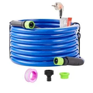 VEVOR Tuyau d’Eau Chauffant 7,6 m pour Eau Potable Antigel -42,7 ℃ Camping-car