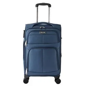 VEVOR Valise souple extensible bagage cabine 50,8 cm à roulettes pivotantes bleu