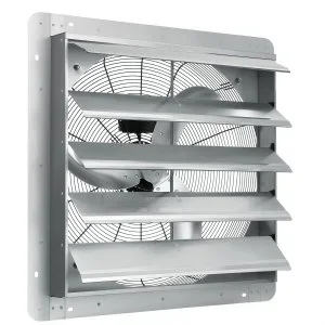 VEVOR Ventilateur d’extraction à volets extracteur d’air mural garage 61,5 cm AC