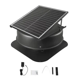 VEVOR Ventilateur Extraction de Toit Solaire 42 W avec Thermostat Télécommande