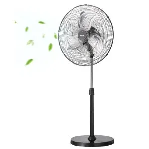 VEVOR Ventilateur oscillant sur pied industriel 3 vitesses 450 mm 5400 CFM noir