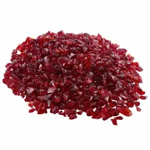 VEVOR Verre de Feu pour Braséro Foyer Cheminée à Gaz de 4,5 kg 19,05 mm Rouge