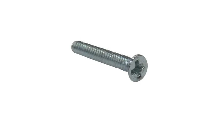Vis à tête Plate Philips, Acier plaqué zingué, M2.5, 6mm