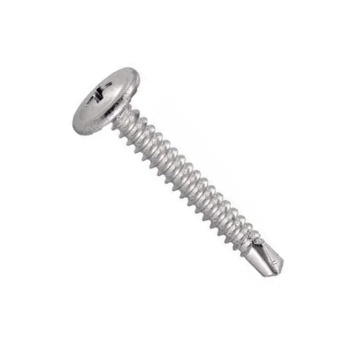 Vis autoperceuse tete cylindrique crantee extra large zinguee Phillips Ø4.2mm