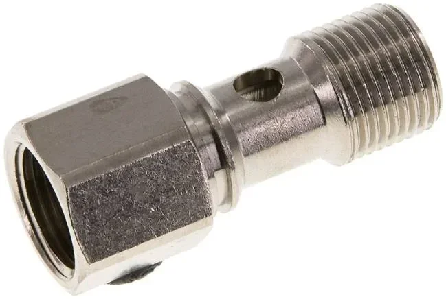 Vis creuse, 1 fois filet femelle G 3/8″-32,0mm, laiton nickelé