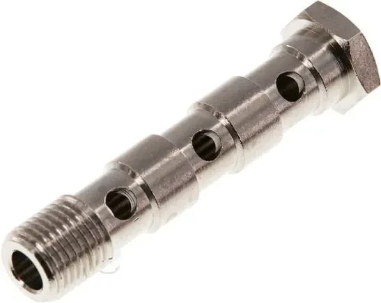 Vis creuse, 3 fois G 1/4″-67mm, laiton nickelé