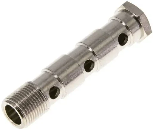 Vis creuse, 3 fois G 3/8″-79mm, laiton nickelé