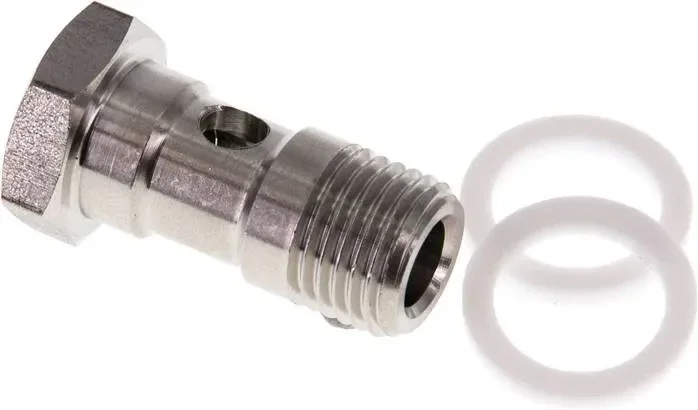 Vis creuse pour bagues IQS, G 1/4″, acier inoxydable