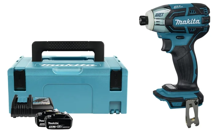 Visseuse à impulsions hydraulique sans-fil Makita DTS141RTJ – 18V Li-ion – 2 batteries 5,0 ah – MAKPAC – Brushless