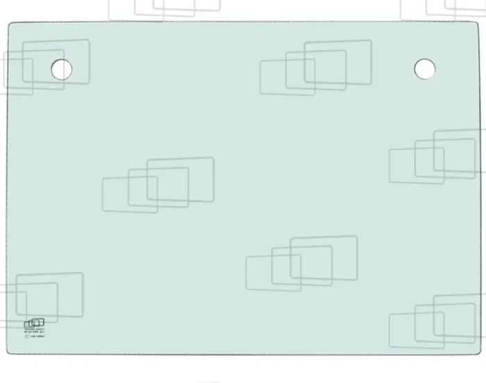 VITRE AVANT BASSE COMPATIBLE SANY SY26U – SY35U – SY50U 519*731
