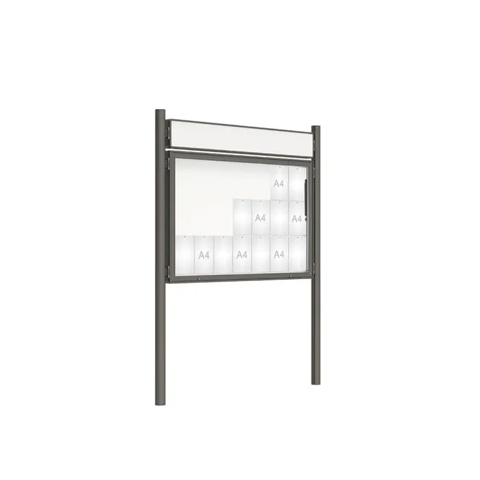 Vitrine 2000 sur poteaux Ø76 mm