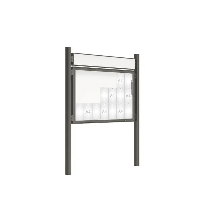 Vitrine 2000 sur poteaux Quatro