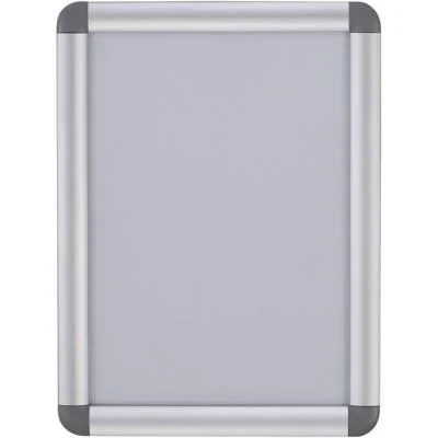 Vitrine Curled Snap – transparente – cadre en aluminium – format A3