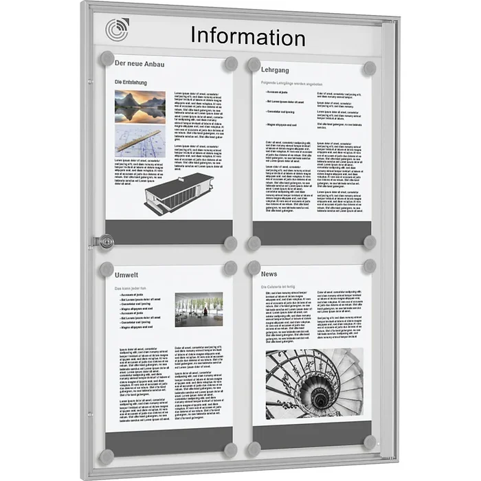 Vitrine d’affichage pour l’intérieur
