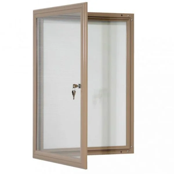 Vitrine fine d’ext?rieur sable – vitre plexi
