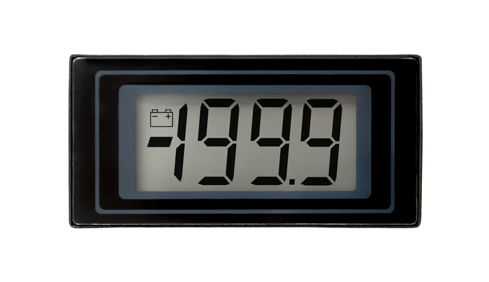 Voltmètre numérique Lascar, 3.5 digits, V c.c., +/-1 % 7,5 → 14 V.
