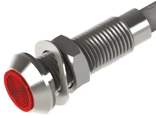 Voyant LED lumineux Jaune Marl, dia. 5mm, 28V c.c., IP67