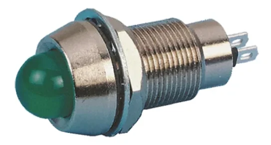 Voyant LED lumineux Vert Marl, dia. 12.7mm, 24V c.c., IP67