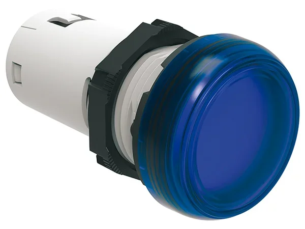 Voyant lumineux LED Lovato Bleu 48V, Ø découpe 22mm, Montage panneau, Platinum, IP66, IP67, IP69K