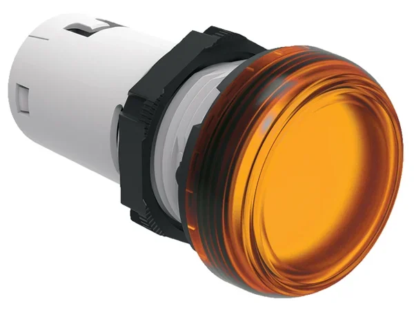 Voyant lumineux LED Lovato Orange 12V, Ø découpe 22mm, Montage panneau, Platinum, IP66, IP67, IP69K