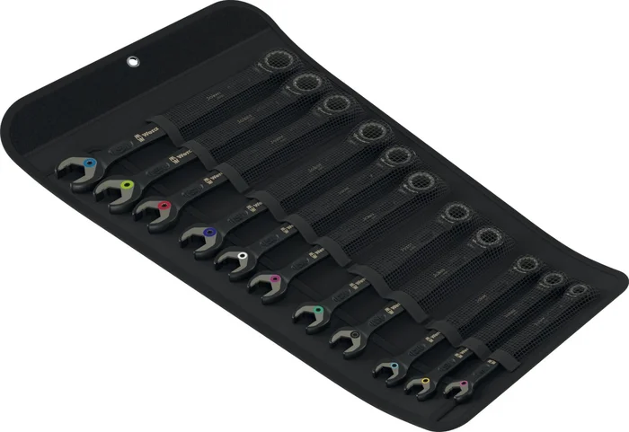 Wera 05020017001 11 pièces 6000 Joker Black Edition 11 Set 1 Kit de clés à cliquet à douille dans un étui – 8-19 mm