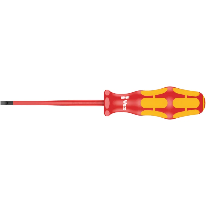 Wera 160 iS Tournevis VDE isolé pour vis à fente, avec lame à diamètre réduit, 0.8 x 4 x 100 mm