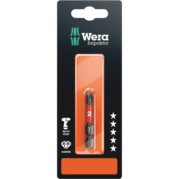 Wera 851/4 Embouts IMP DC SB Impaktor, PH 2 x 50 mm