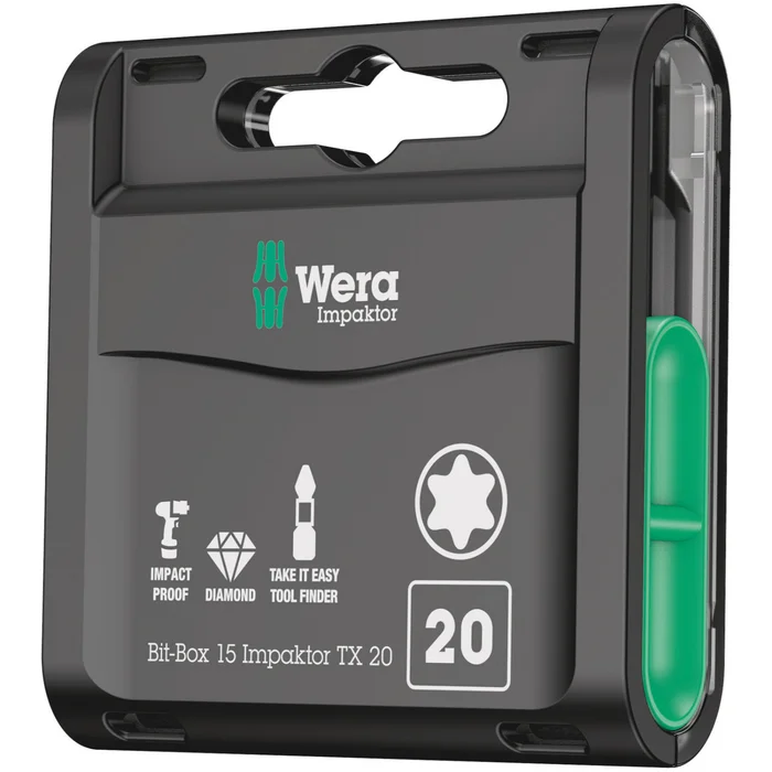 Wera Bit-Box 15 Impaktor TX, TX 20 x 25 mm, 15 pièces