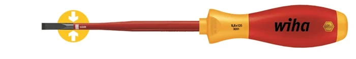 Wiha 39560 Tournevis SoftFinish electric slimFix Fente – 4,0 mm x 100 mm